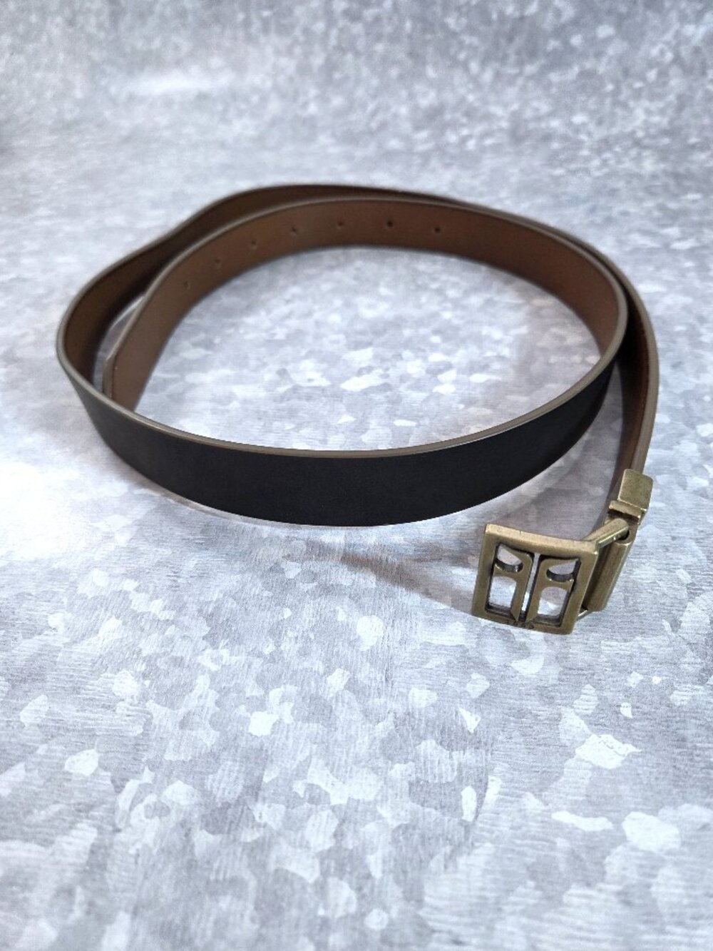 NWOT Frye Leather Black & Brown Reversible Belt Size XL